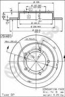 BREMBO 08.5266.10 купити в Україні за вигідними цінами від компанії ULC