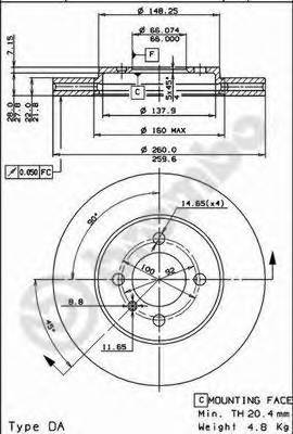 BREMBO 09.4883.10 купити в Україні за вигідними цінами від компанії ULC