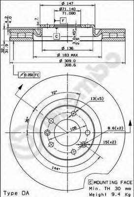 BREMBO 09.7680.11 купить в Украине по выгодным ценам от компании ULC