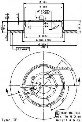 BREMBO 08.7211.21 купити в Україні за вигідними цінами від компанії ULC